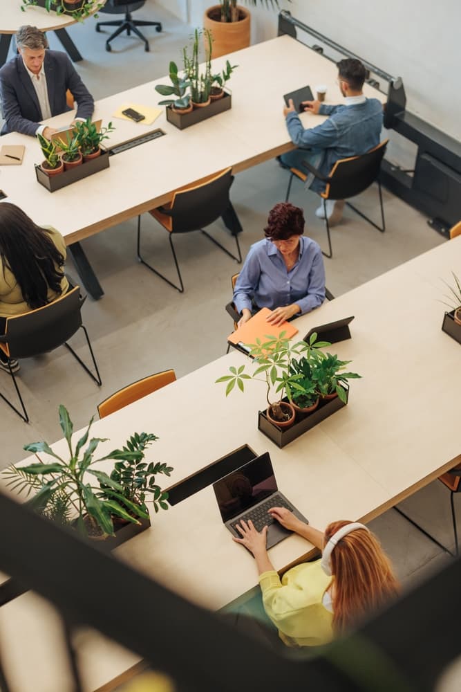 Developers reviewing work together